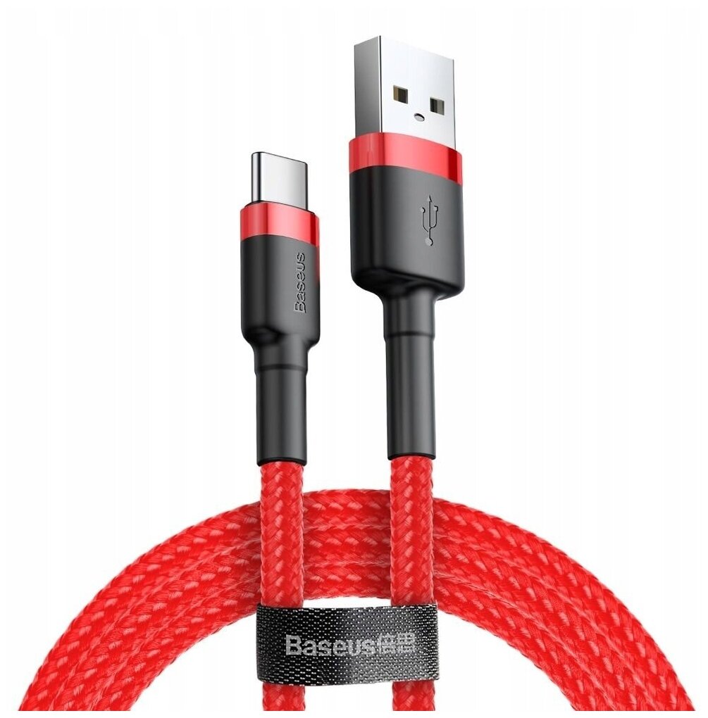 Кабель Baseus cafule Cable USB For Type-C 2A 3m Red+Red