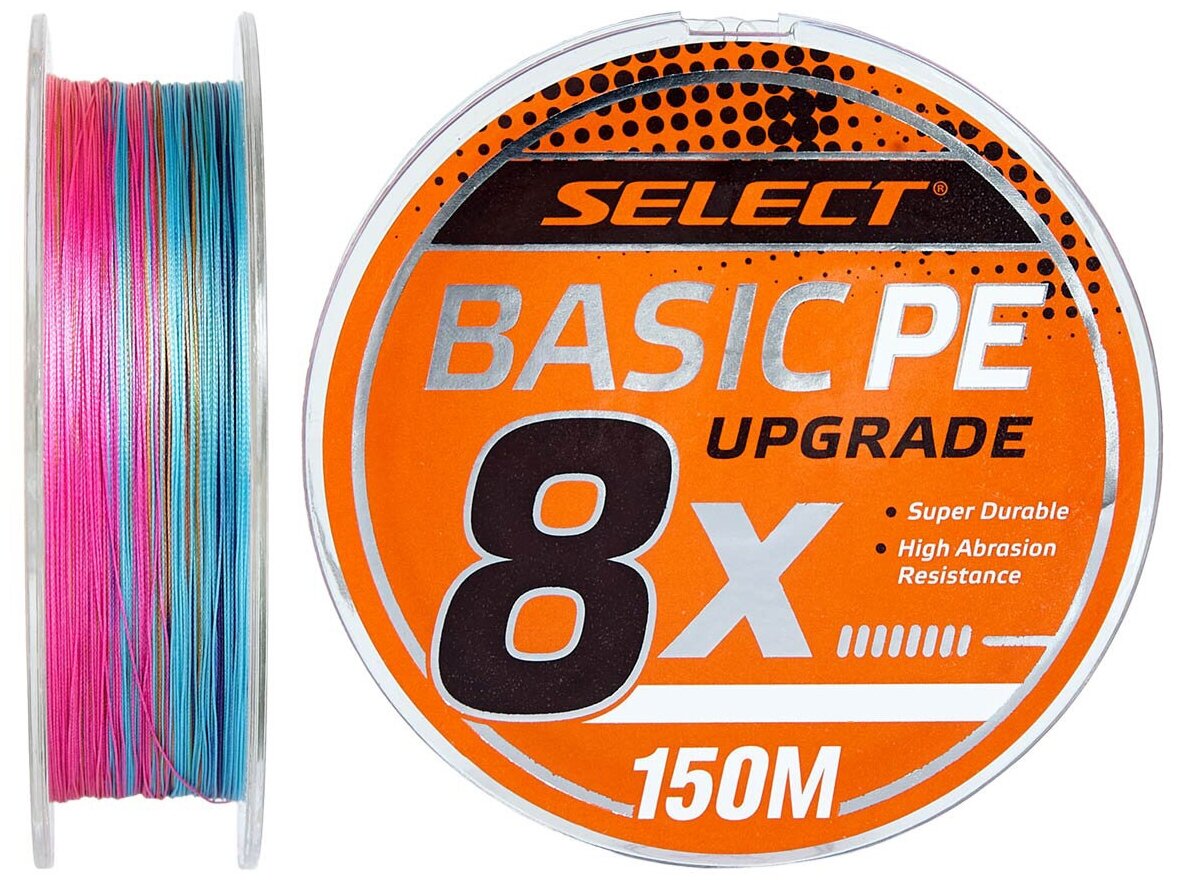 Шнур Select Basic PE 8x 150m (мультиколор) #1.5/0.18mm 22LB/10kg