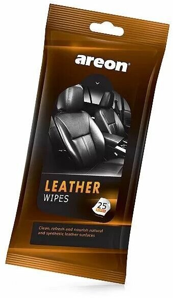 Салфетки влажные AREON для очистки изделий из кожи Leather wipes (25шт.)