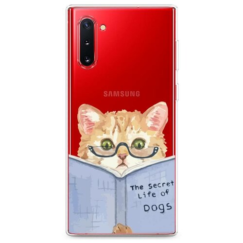 фото Силиконовый чехол "кот читает книгу" на samsung galaxy note 10 / самсунг гэлакси нот 10 case place