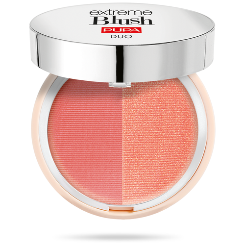 Pupa Румяна Extreme Blush Duo, 130 Matt Salmon - Radiant Peach подсвечивающие компактные румяна pupa extreme blush radiant тон 020 розовая вечеринка