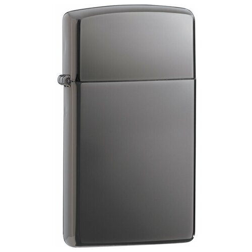 ZIPPO Slim® с покрытием Black Ice ®, латунь/сталь, чёрная, матовая, 29x10x60 мм