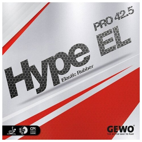 фото Накладка для настольного тенниса gewo hype el pro 42.5, black, 1.9