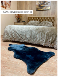 BARASHKOV_HOME/Меховой ковер шкура из натуральной овчины. Модель S. Серо-голубой