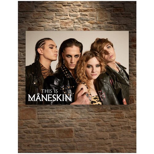 Maneskin Постер. Плакат Манескин. 60х84 см
