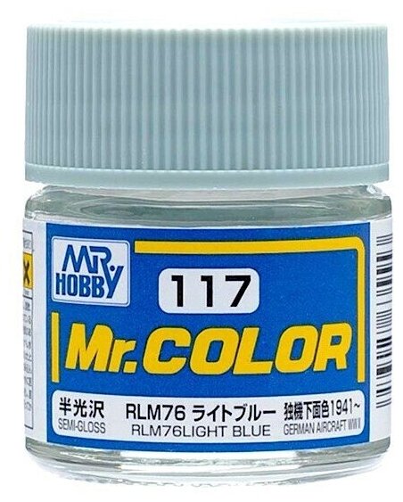 Mr.Color Краска эмалевая цвет RLM76 Светло-голубой полуматовый, 10 мл