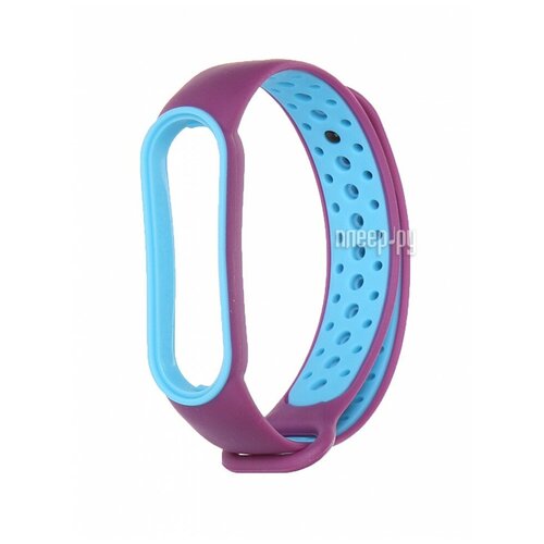 Aксессуар Ремешок Red Line для Xiaomi Mi Band 6 Silicone Purple-Blue УТ000025172 ремешок нейлоновый red line для xiaomi mi band 6 ментоловый с желтой окантовкой 30