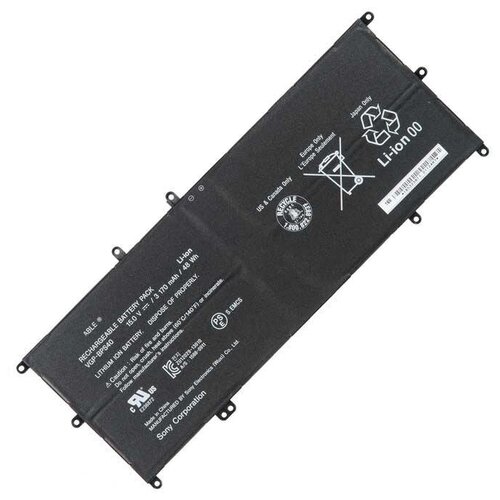 Аккумулятор для ноутбука Sony Vaio SVF14, SVF15 (15V, 3200mAh, 48Wh). PN: VGP-BPS40 аккумулятор vgp bps40 для ноутбука sony vaio svf14 15v 48wh 3200mah черный