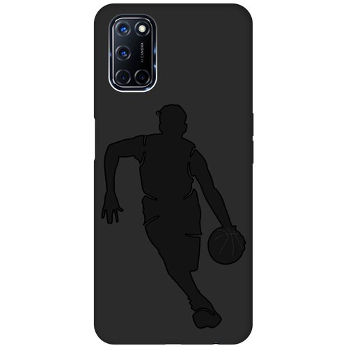 силиконовый чехол с принтом cocktail splash для oppo a52 a72 оппо а52 а72 Матовый чехол Basketball для Oppo A52 / A72 / Оппо А52 / А72 с эффектом блика черный