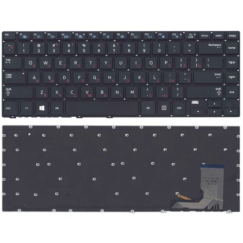 Клавиатура для ноутбука Samsung 470R4E черная с подсветкой клавиатура keyboard для ноутбука samsung 370r4e np370r4e 470r4e np470r4e np470r4e k01 черная с подсветкой ba59 03619c