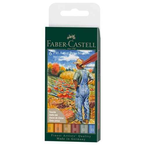 Faber-Castell Pitt Artist Pen Brush Harvest, 6 шт.