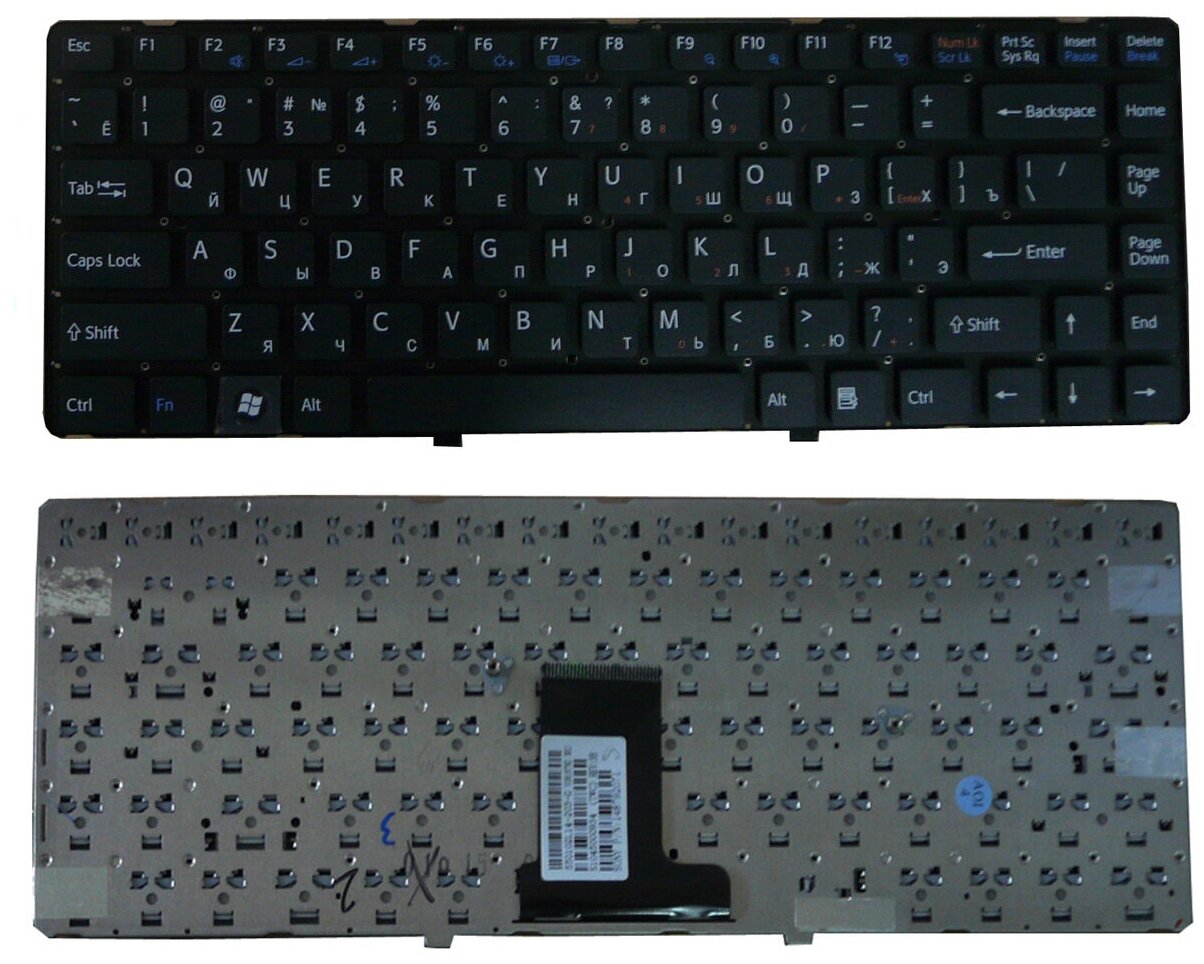 Клавиатура для ноутбука Sony Vaio VPC-EA3M1EB черная без рамки
