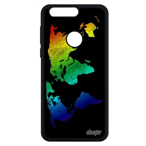 фото Чехол на смартфон // honor 8 // "карта мира" атлас глобус, utaupia, черный