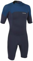Гидрокостюм для серфинга неопреновый эластичный муж. Shorty 500 , размер: XL, цвет: Синий Графит/Темно-Синий/Перламутровый Серый OLAIAN Х Decathlon