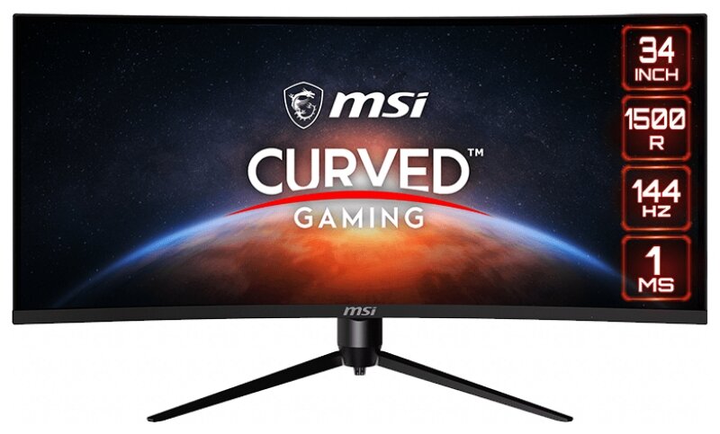 Монитор игровой MSI Optix MAG342CQR 34" черный [9s6-3db65h-026] - фото №1