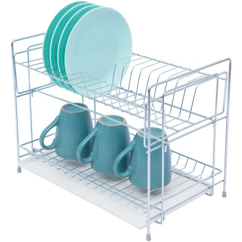 Сушилка для посуды настольная с поддоном / Luoweite / 39х23х30 см