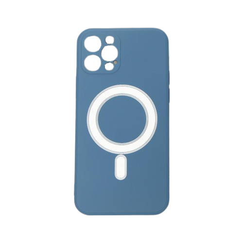 Luazon Home Чехол LuazON для iPhone 12 Pro, поддержка MagSafe, силиконовый, темно-синий