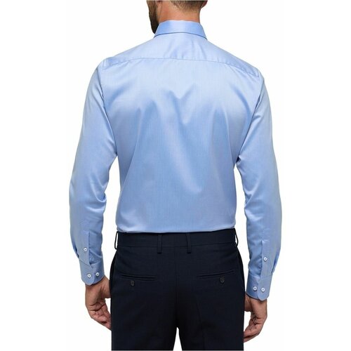 фото Рубашка eterna, размер 41, синий