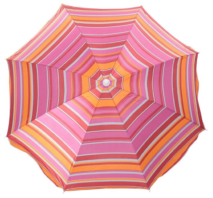 Зонт пляжный «Модерн» с механизмом наклона, серебряным покрытием, d=150 cм, h=170 см, цвета микс - фотография № 5