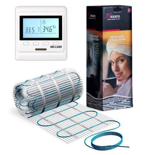 Комплект теплого пола под плитку Nexans MILLIMAT 525W - 35 m2 с электронным терморегулятором 20420₽
