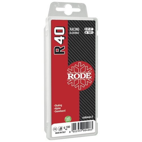 Парафин Rode R40-180 RED, 0°/-5°С, красн.,без фтора., 180г