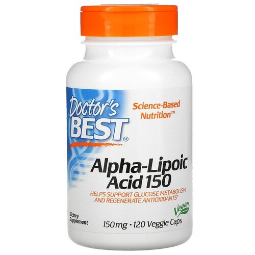 Капсулы Doctor's Best Alpha-Lipoic acid 150, 80 г, 150 мг, 120 шт.