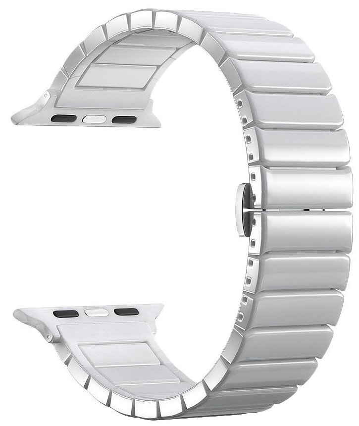 Ремешок Deppa Band Ceramic для Apple Watch 38/40 mm, керамический, белый