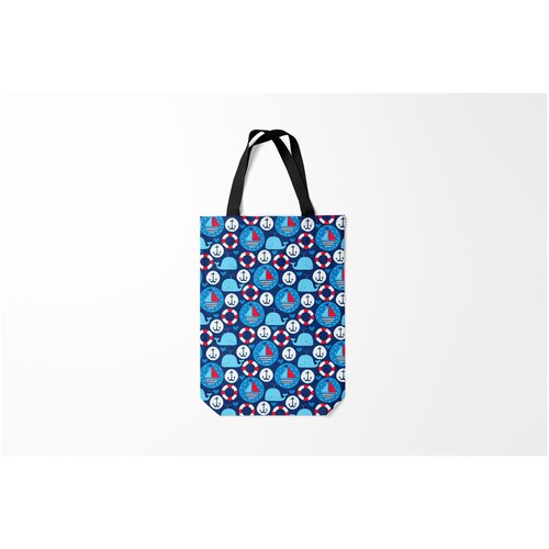 фото Сумка-шоппер / 31х42 см / морские жители / дельфины и киты яхты burnettie