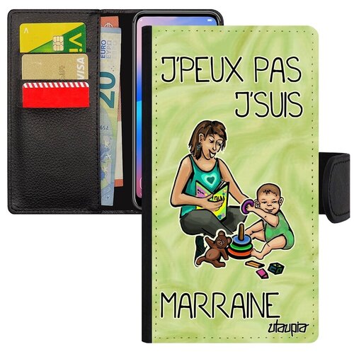 фото Необычный чехол книжка на смартфон // iphone xr // "не могу - стала крестной!" картинка принт, utaupia, светло-зеленый