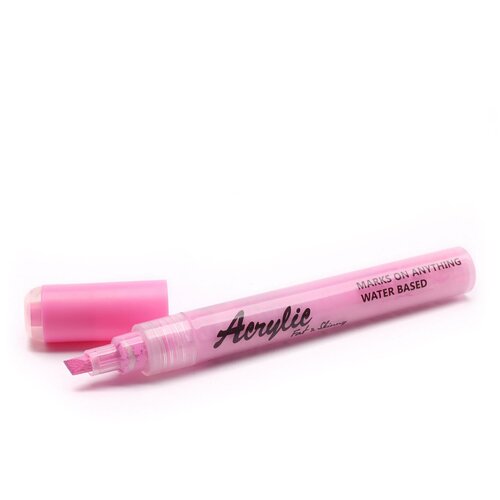 Акриловый маркер Fat &Skinny 5 мм / 2 мм цвет розовый, pink