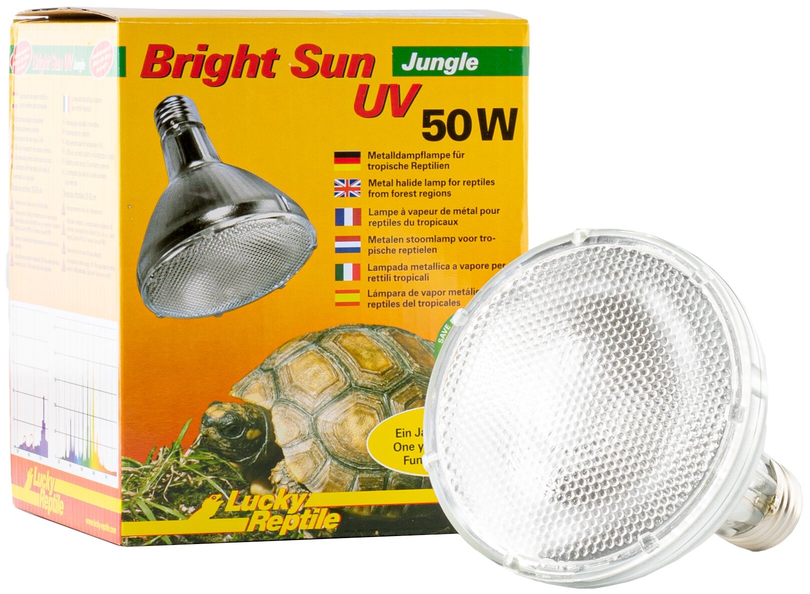 Лампа УФ для тропических рептилий LUCKY REPTILE "Bright Sun Jungle 50Вт" (Германия)