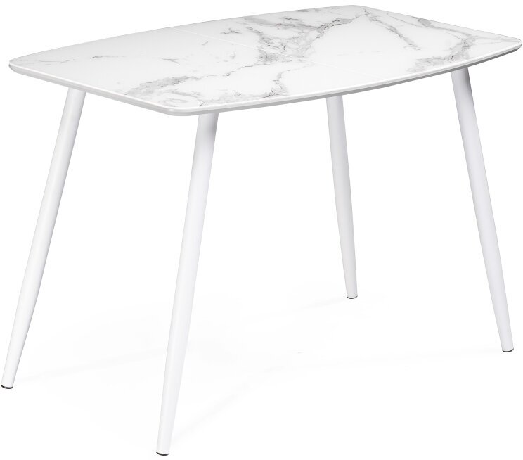 фото Стеклянный стол Woodville Эмма вставка стекло черная шагрень / черный