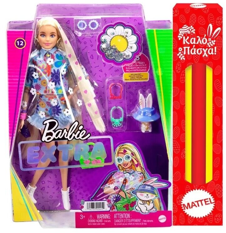 Barbie Кукла Экстра в одежде с цветочным принтом - фото №10