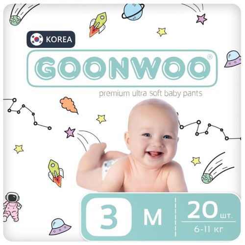 GOONWOO трусики M, 6 - 11 кг, 20 шт.