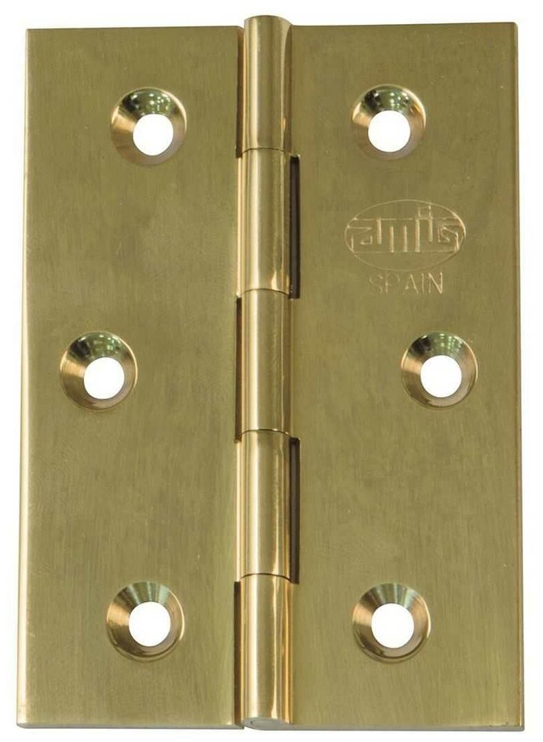 фото Петля латунь полированная универсальная AMIG, Артикул 1002-50х40