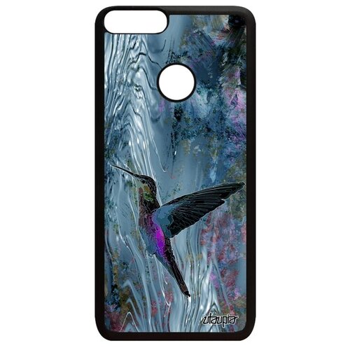 фото Красивый чехол для телефона // huawei p smart 2018 // "колибри" маленький дизайн, utaupia, серый металлик