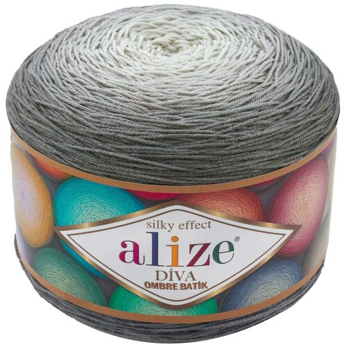 Пряжа для вязания Ализе Diva Ombre Batik (100% микрофибра) 2х250г/875м цв.7380