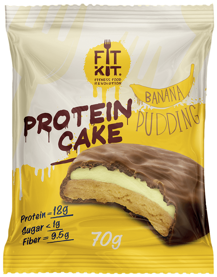 FIT KIT Protein cake с начинкой, 1 шт. - 70 г (Арахисовая паста)