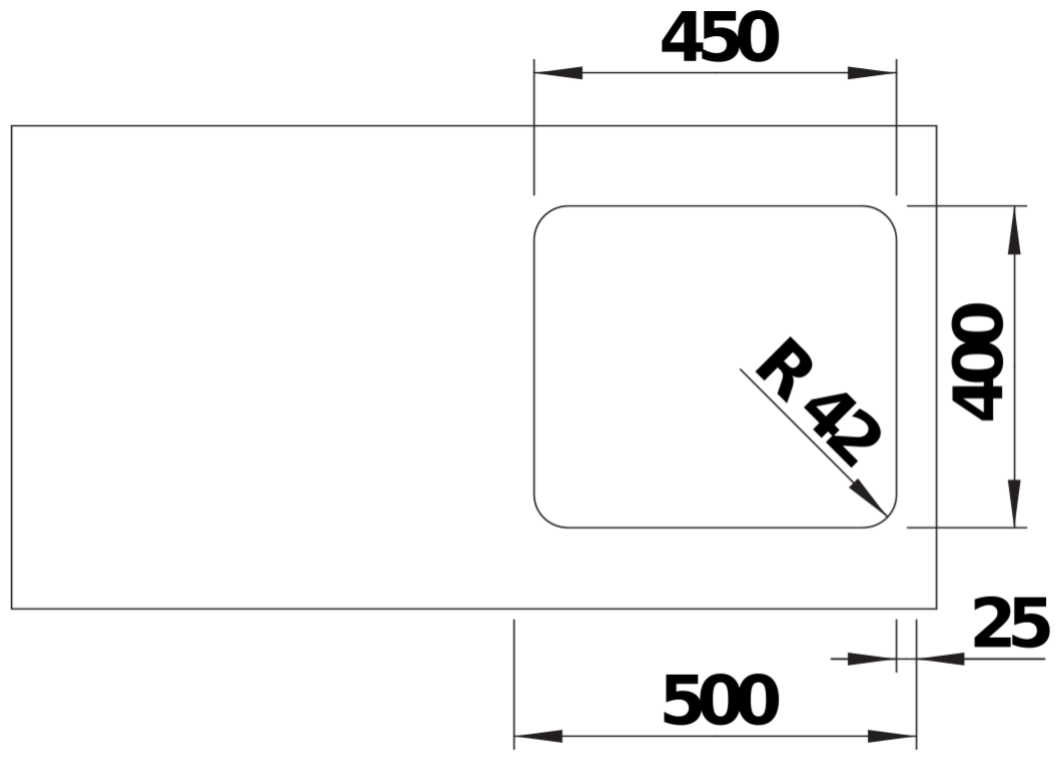 Врезная кухонная мойка 44 см, Blanco Solis 450-U, нержавеющая сталь - фотография № 6