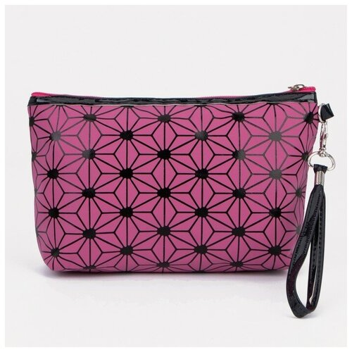 фото Косметичка на молнии, цвет малиновый хорошее настроение