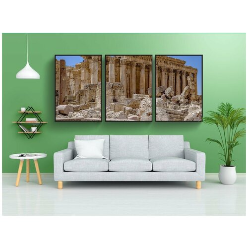 фото Набор модулных постеров для интерьера "храм, юпитер, роман" 60x90 см. в тубусе, без рамки lotsprints