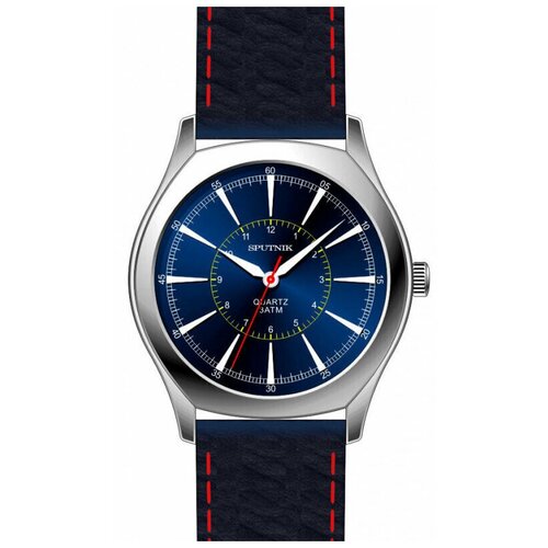 фото Мужские наручные часы спутник м-858461 н-1 (синий)кож. рем