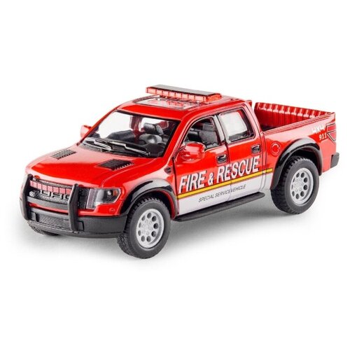 Внедорожник Serinity Toys 2013 Ford F-150 SVT Raptor пожарная (5365DPRKT-1) 1:46, 13 см, красный