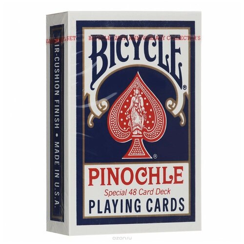 Игральные карты Bicycle Pinochle Poker Size, синие