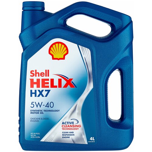 фото Масло моторное полусинтетическое shell helix hx7 5w-40 4л.