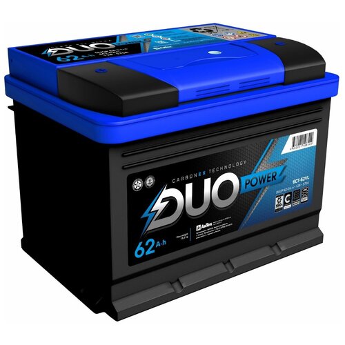DUO POWER DUOP 62-3-R-N АКБ 62 А/ч о.п. Duo Power ток 620 242 х 175 х 175 низкий
