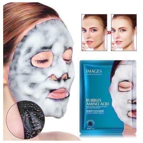 NJ Кислородная пузырьковая маска на тканевой основе Bubbles Amino Acid Mask