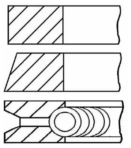 Кольца Двс Поршневые (К-Т На 1 Поршень) Goetze арт. 0814230000
