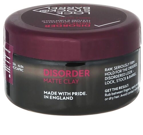 Lock Stock & Barrel Глина Disorder Ultra Matte Clay, сильная фиксация, 100 мл