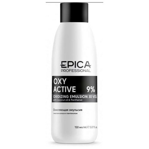 Epica Professional Oxy Active 30 vol - Кремообразная окисляющая эмульсия с маслом кокоса и пантенолом 9% 1000 мл кремообразная окисляющая эмульсия epica professional oxy active 9% 1000 мл